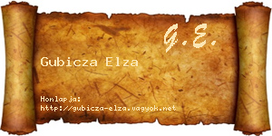 Gubicza Elza névjegykártya
